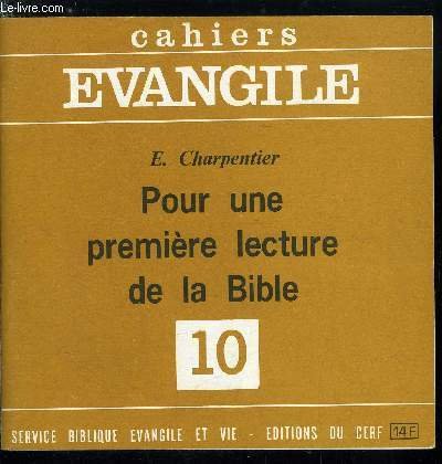 Cahiers Evangile n� 10 - Pour une premi�re lecture de … | Immagine principale