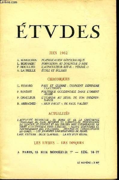 Etudes tome 313 n° 6 - Planification démocratique par A. …
