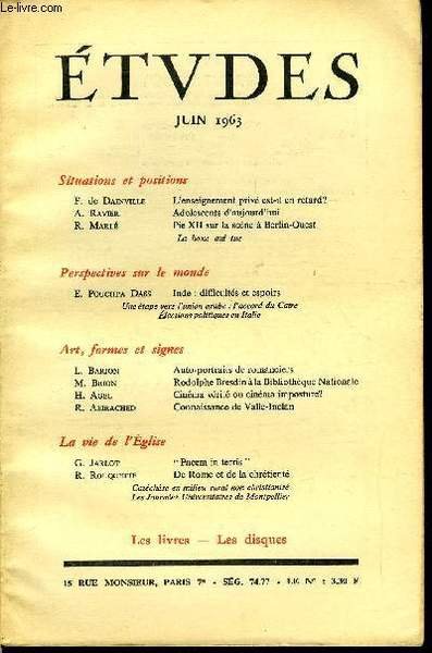 Etudes tome 317 n� 6 - L'enseignement priv� est-il en …