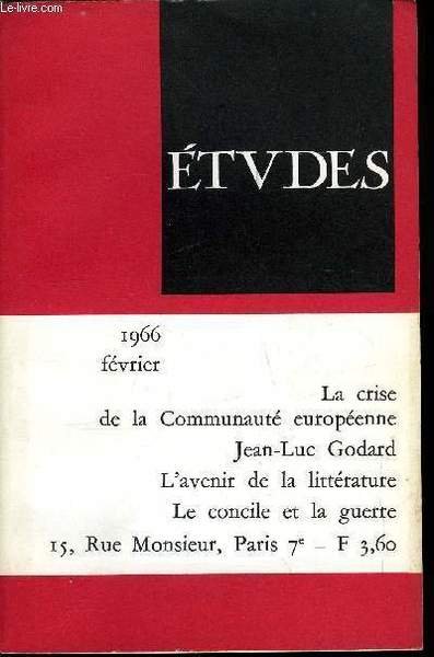 Etudes tome 324 n� 2 - La crise de la …