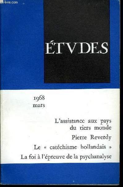 Etudes tome 328 n� 3 - R�flexions sur l'assistance aux …