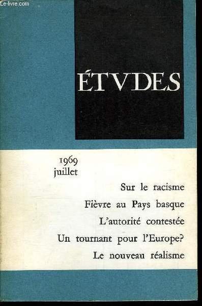 Etudes tome 331 n� 7 - Un tournant pour l'Europe …