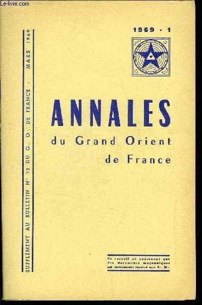 Annales du Grand Orient de France - suppl�ment au bulletin …