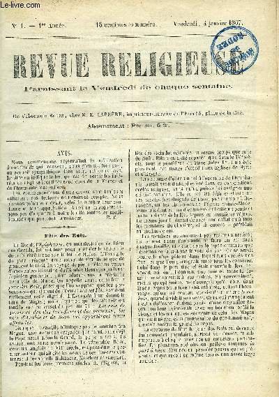 Revue religieuse en 40 volumes de 1867 � 1921