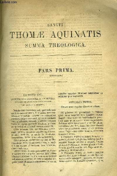 Sancti Thomae aquinatis summa theologica - Oeuvres compl�tes en 34 …