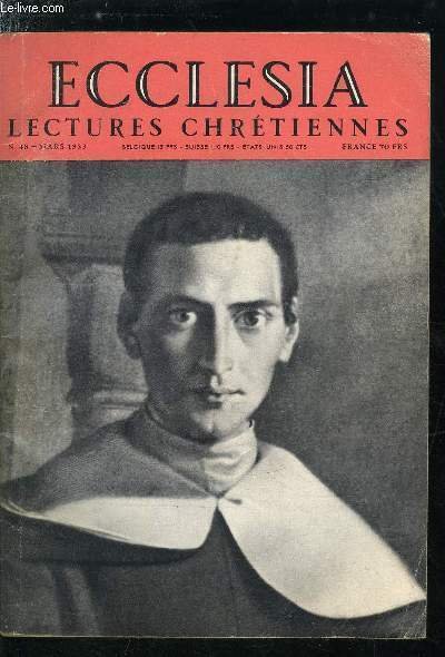 Ecclesia, lectures chr�tiennes n� 48 - Confiance en l'�glise par …