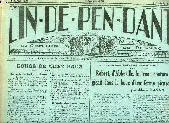 L'indépendant du canton de Pessac n° 72 - Le soir …