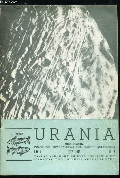 Urania n° 2 - Ewolucja Kosmosu i kosmologii, Czas w filozofii i fizyce, Wywiad z prof. J.S. szklowskim, Orbitalny test kosmologiczny, Ewolucja galaktyk, Masy skladnikow algola, Astronomia w podczerwieni