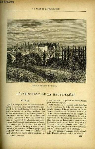 La France pittoresque tome 4 - Département de la Haute-Saône …