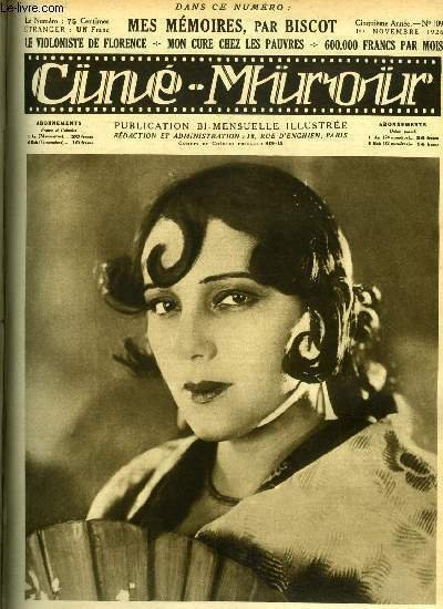 Ciné-miroir n° 109 - Raquel Meller dans Carmen, Comment le metteur en scène choisit ses interprètes, Le violoniste de Florence, On tourne Belphégor au Petit Parisien, Graziella, Mon curé chez les pauvres, Sa majesté la femme, L'agonie de Jérusalem, Celle