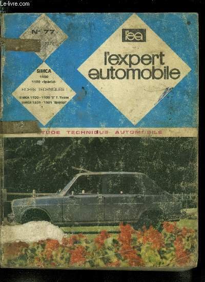 L'expert automobile n° 77 - Etude Simca 1100 - 1100 …