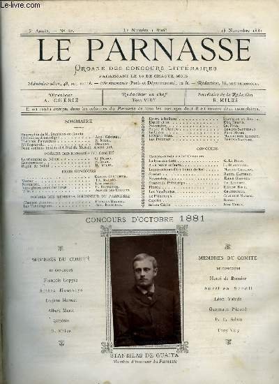Le parnasse - organe des concours littéraires de Paris - …