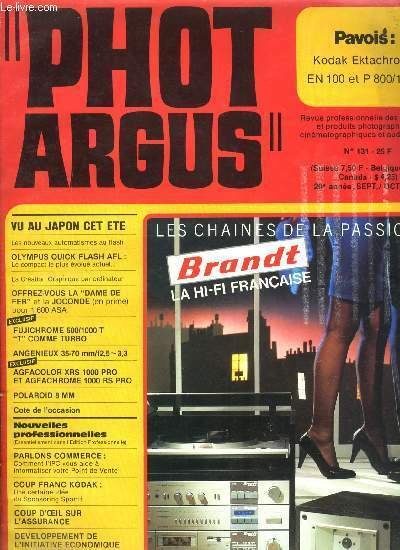 Phot argus n° 131 - Les nouveaux ektachromes, Minolta, Angenieux …