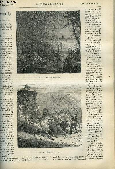 La science pour tous n° 50 - Les prodiges, les pluies de sang par C. Flammarion, De l'emploi du carbonate d'ammoniaque en agriculture, Présence de l'arabis rosea dans le département de la Moselle, Baromètre sans mercure par E.L. Franckel, De l'huile