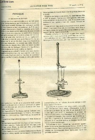 La science pour tous n° 4 - Un électroscope statique, … | Immagine principale