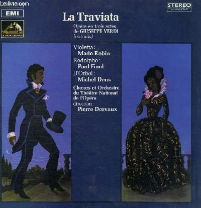 DISQUE VINYLE 33T PRELUDE, BRINDISI, DUO, SCENE ET AIR, SCENE FINALE