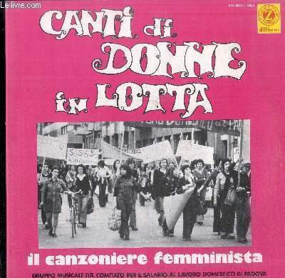 DISQUE VINYLE 33T IL CANZONIERE FEMINISTA