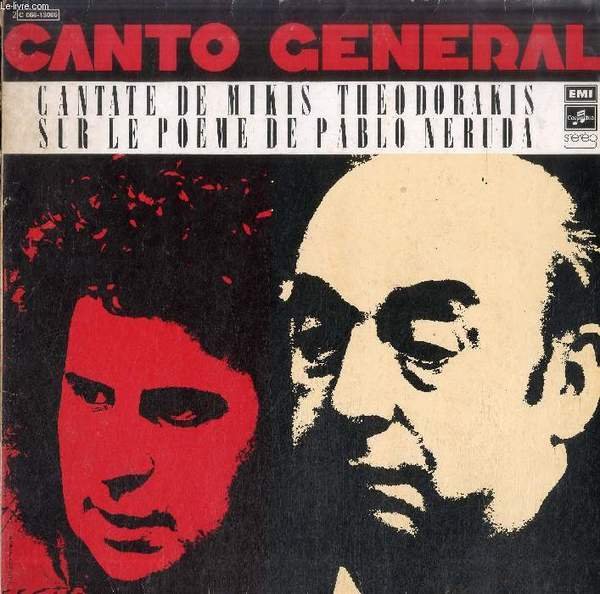 DISQUE VINYLE 33T : CANTO GENERAL - Cantate De Mikis …