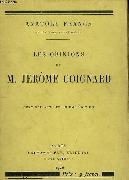 LES OPINIONS DE M. JEROME COIGNARD. | Immagine principale