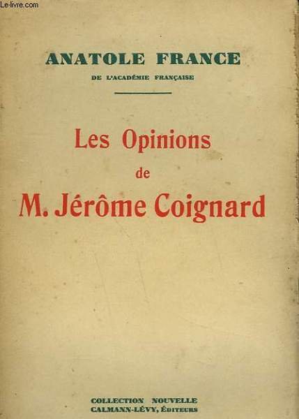 LES OPINIONS DE M. JEROME COIGNARD. | Immagine principale