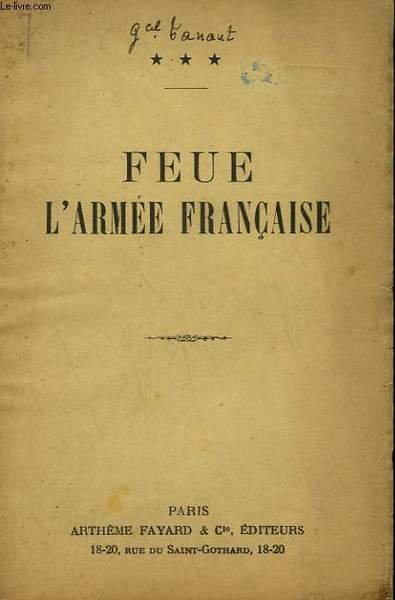FEUE L'ARMEE FRANCAISE.
