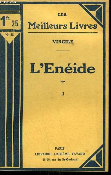 L'ENEIDE. TOME 1. COLLECTION : LES MEILLEURS LIVRES N° 55.