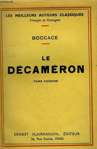 LE DECAMERON. TOME 1.