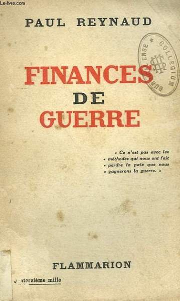 FINANCES DE GUERRE.