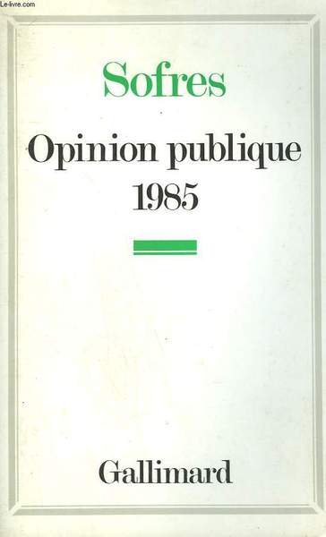 OPINION PUBLIQUE 1985. | Immagine principale
