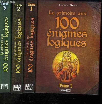 3 TOMES. LE GRIMOIRE AU 100 ENIGMES LOGIQUES. - Libro