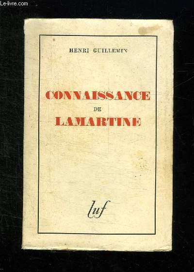 CONNAISSANCE DE LAMARTINE.