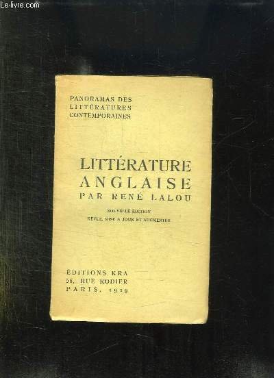 PANORAMA DE LA LITTERATURE ANGLAISE CONTEMPORAINE. | Immagine principale