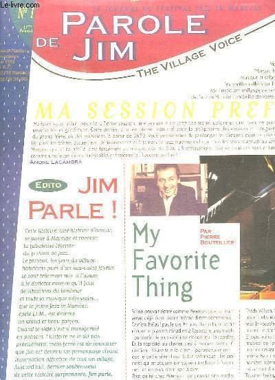 LE JOURNAL DU FESTIVAL JAZZ IN MARCIAC. N° 1. PAROLE …