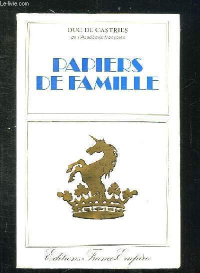 PAPIERS DE FAMILLE.