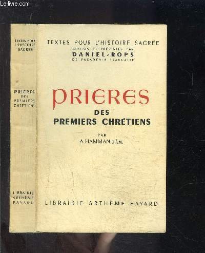 PRIERES DES PREMIERS CHRETIENS
