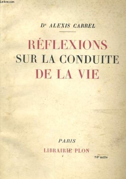 REFLEXIONS SUR LA CONDUITE DE LA VIE