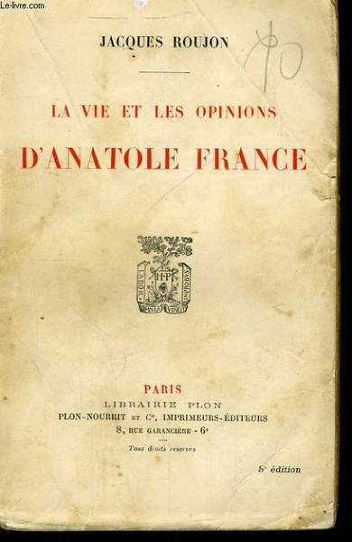 LA VIE ET LES OPINIONS D'ANATOLE FRANCE | Immagine principale