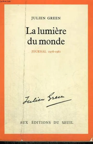 La lumi�re du monde - journal 1978-1981 | Immagine principale