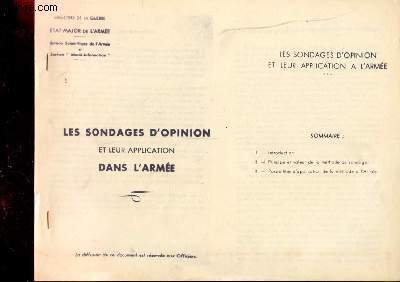 LES SONDAGES D'OPINION ET LEUR APPLICATION A L'ARMEE