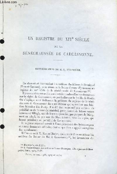 Un registre du XIVe si�cle de la S�n�chauss�e de Carcassonne … | Immagine principale