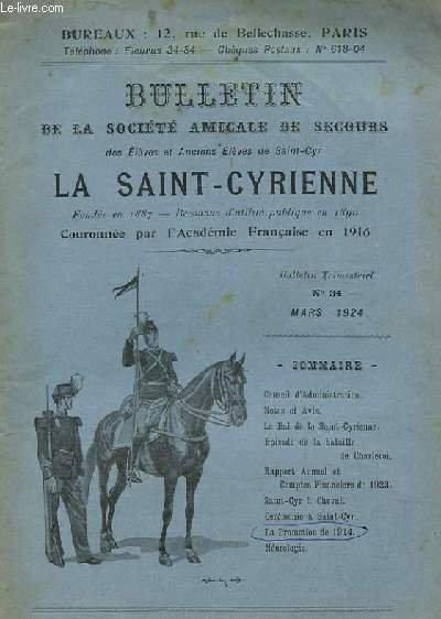 BULLETIN DE LA SOCIETE AMICALE DE SECOURS DES ELEVES ET …