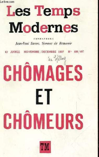 CHOMAGE ET CHOMEURS n�496/497 | Immagine principale