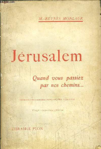 JERUSALEM - TOME I