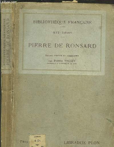 PIERRE DE RONSARD