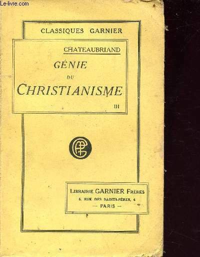 Génie du christianisme tome 3 - Collection classiques garnier | Immagine principale