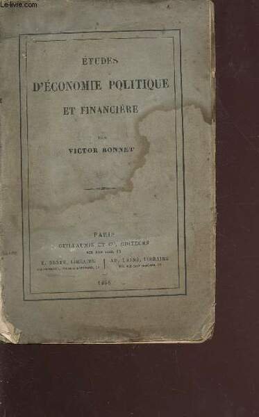 Etudes d'économie politique et financière