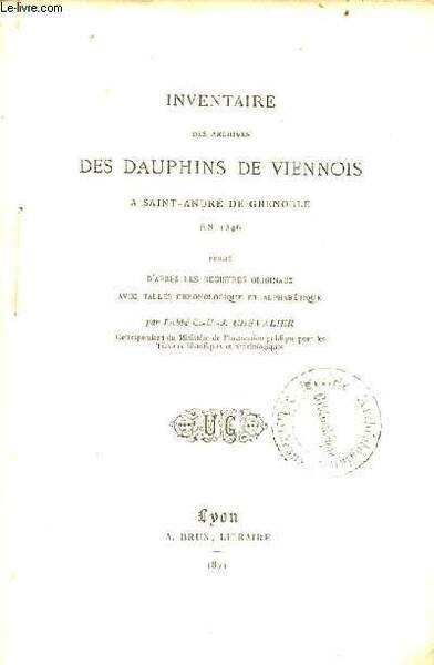 Inventaire des archives des dauphins de Viennois à Saint-André de … | Immagine principale