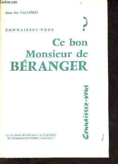 Connaissez vous ? Ce bon Monsieur de Béranger ou le … | Immagine principale