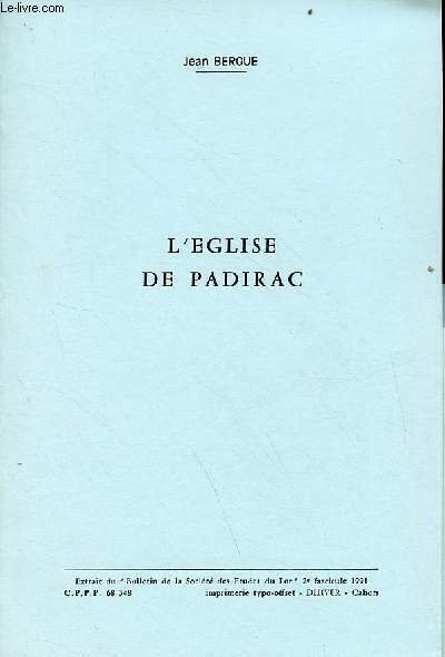 L'église de Padirac - Extrait du bulletin de la société …