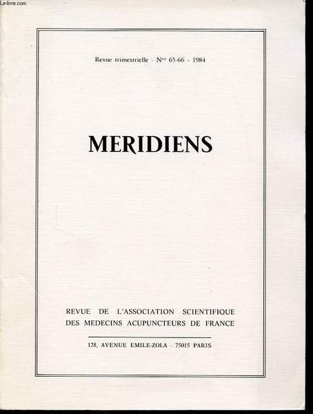 MERIDIENS Revue trimestrielle n� 65 et 66 : Etudes Traditionnelles … | Immagine principale